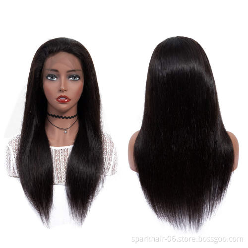 Wig For Black Women With Baby Hair Brazilian 13X6 Straight Glueless Transparent Hd 100% Raw Virgin Human Hair Lace Front Wigs